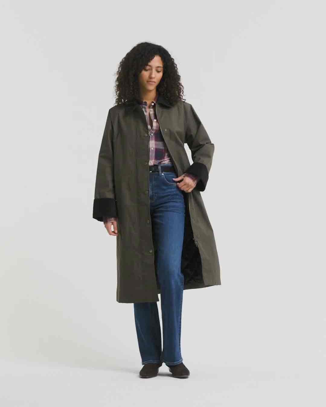 Gabán de algodón encerado