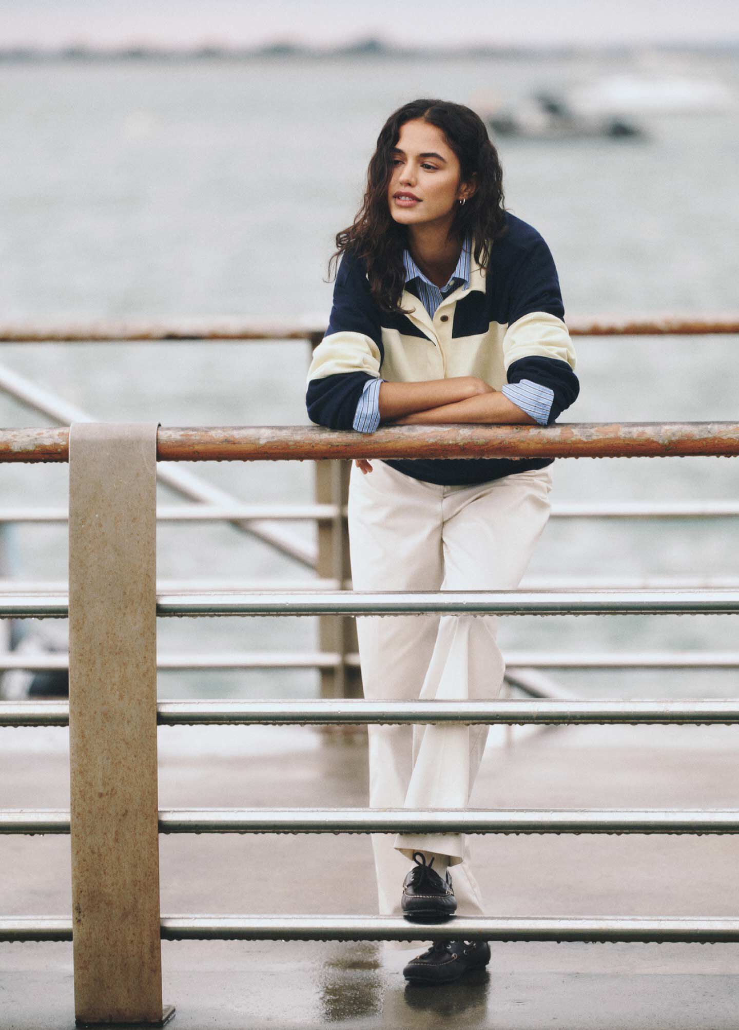 Rugger con bloques de color y textura de piqu&eacute;