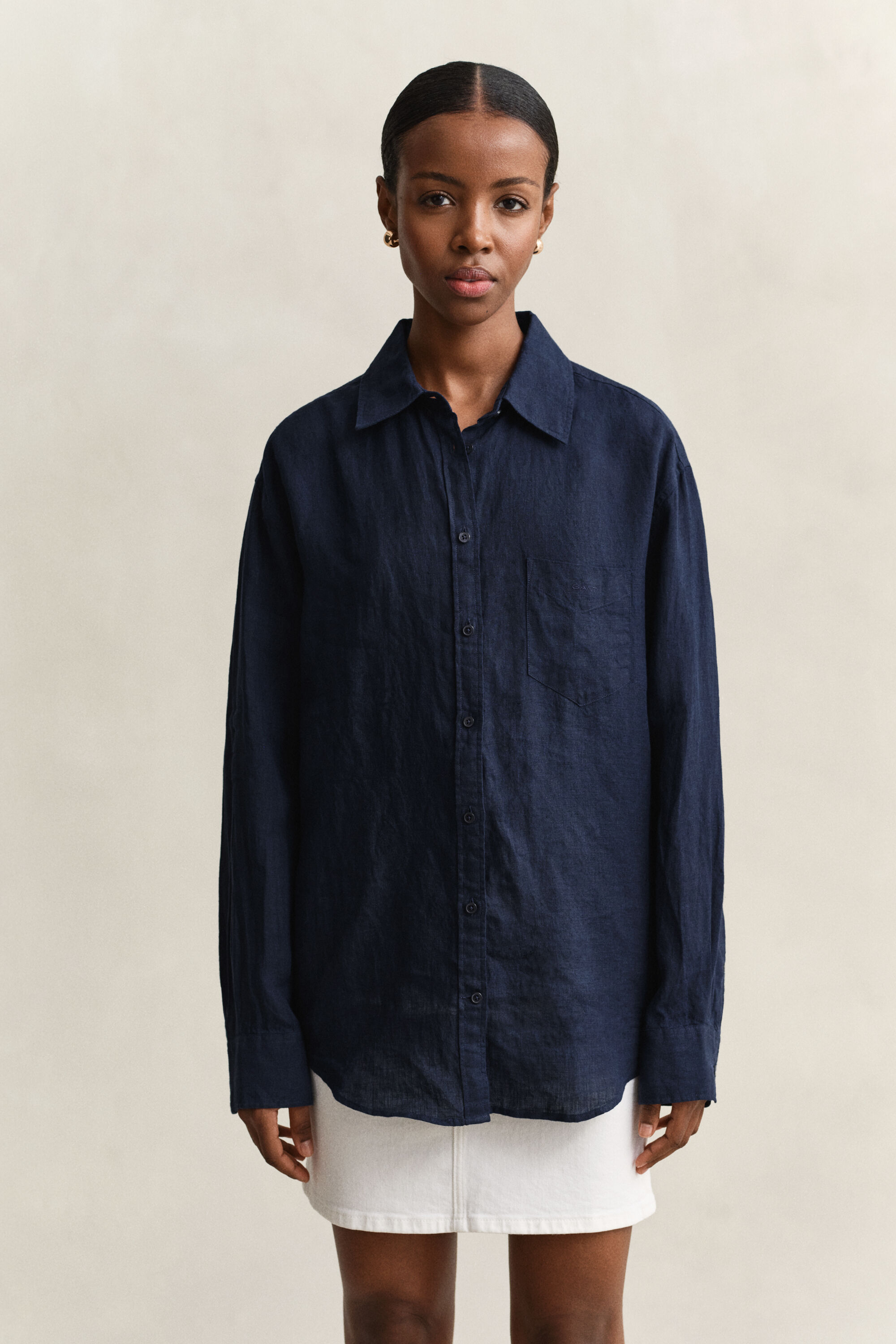 Camisa Relaxed Fit de lino