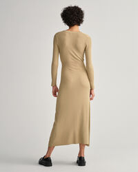 Vestido tipo cárdigan acanalado