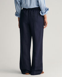 Pantalones Relaxed Fit en mezcla de lino Pull-On