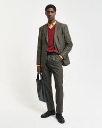 Jersey de cuello de pico en lana de oveja muy fina