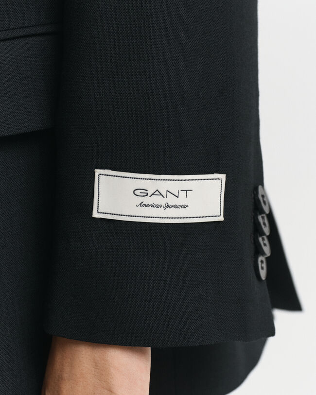 Americana Relaxed Fit de doble botonadura en mezcla de lana Hopsack