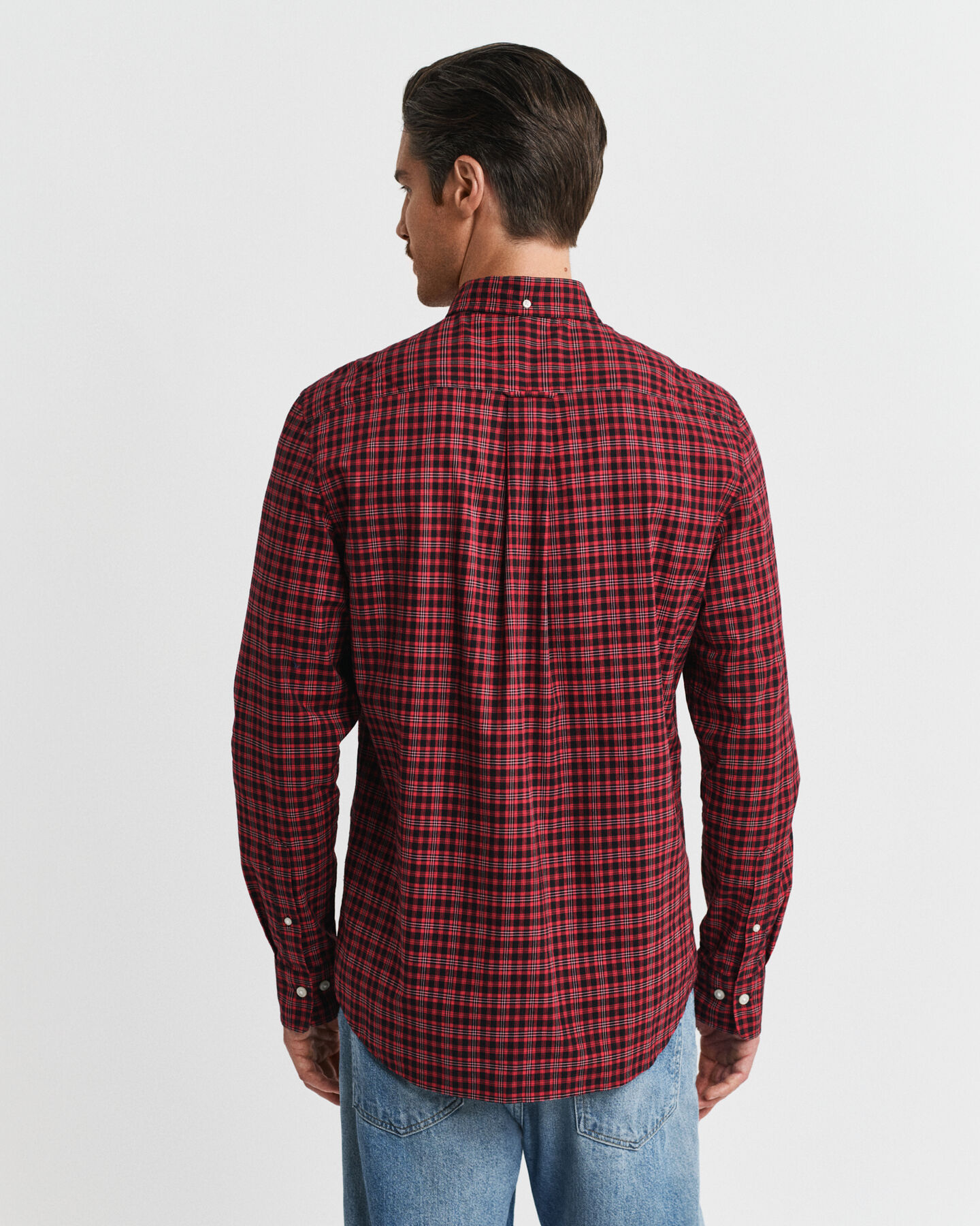 Camisa de popelina clásica de cuadros Regular Fit