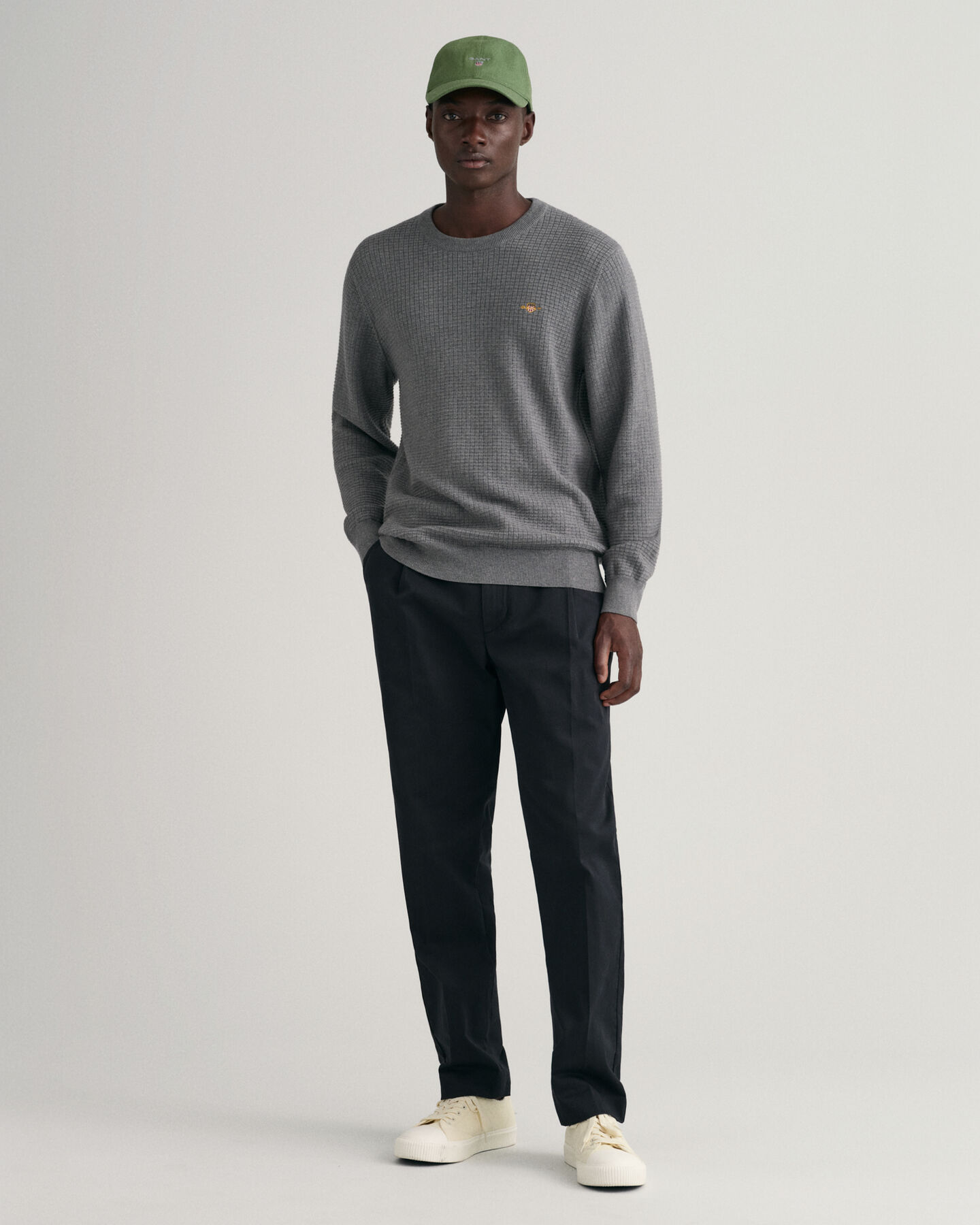 Jersey de cuello redondo y algod&oacute;n Texture