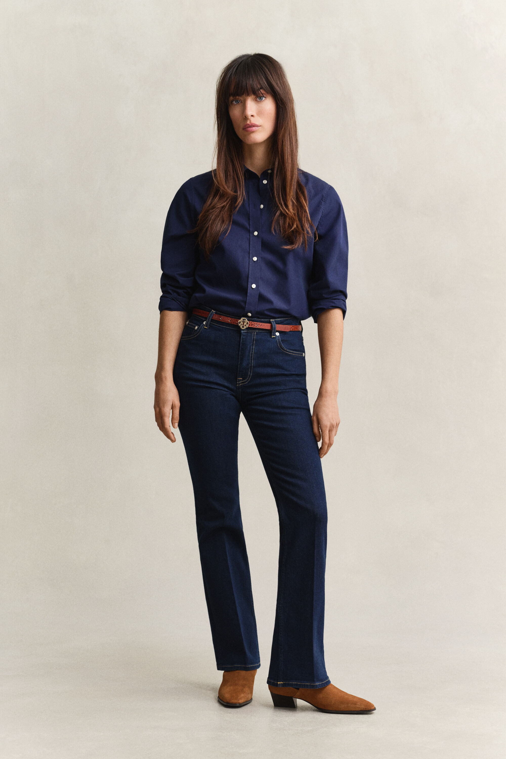 Vaqueros Slim Fit acampanados elásticos