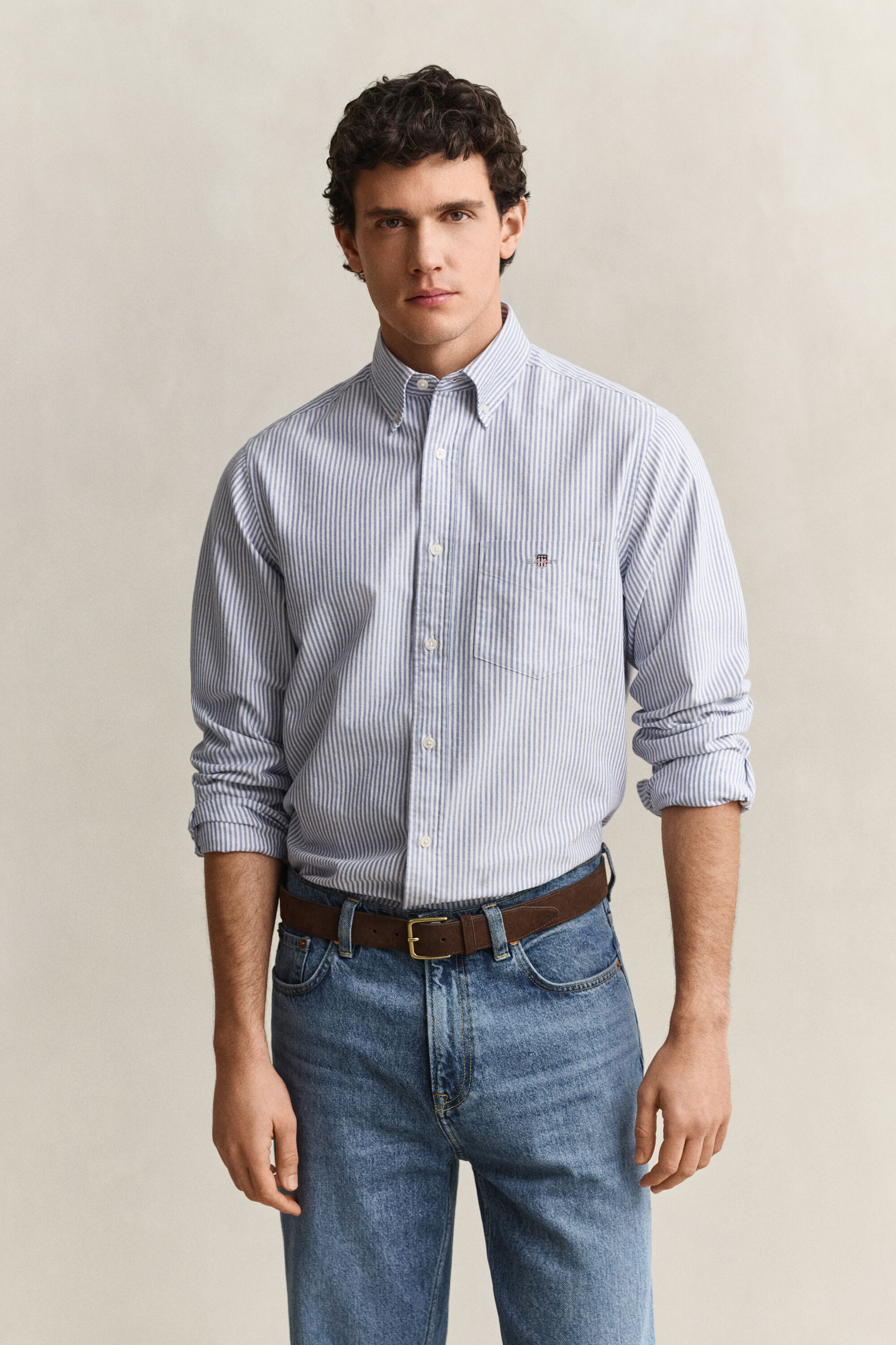 Camisa Oxford Regular Fit clásica de rayas