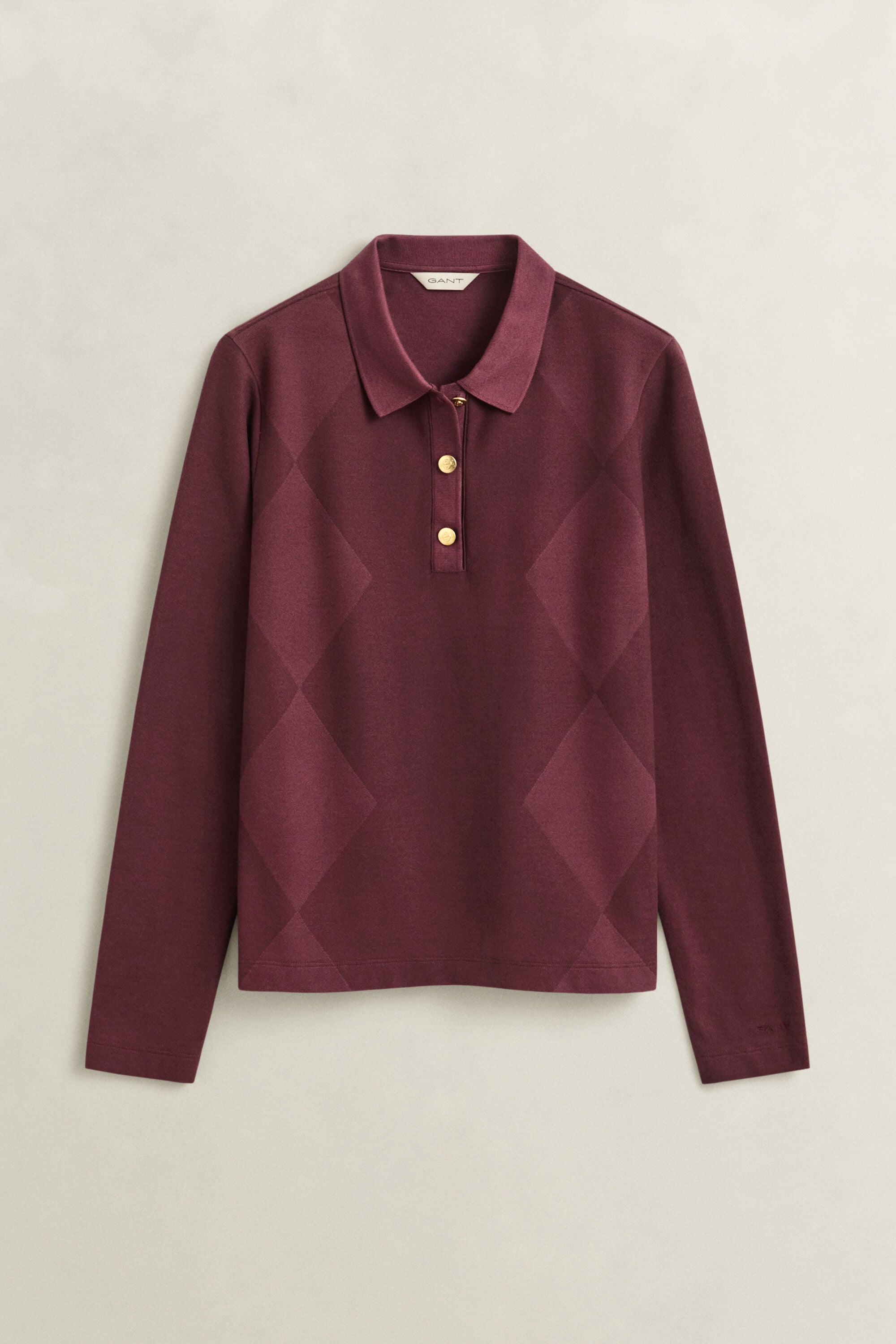 Polo de manga larga de rombos
