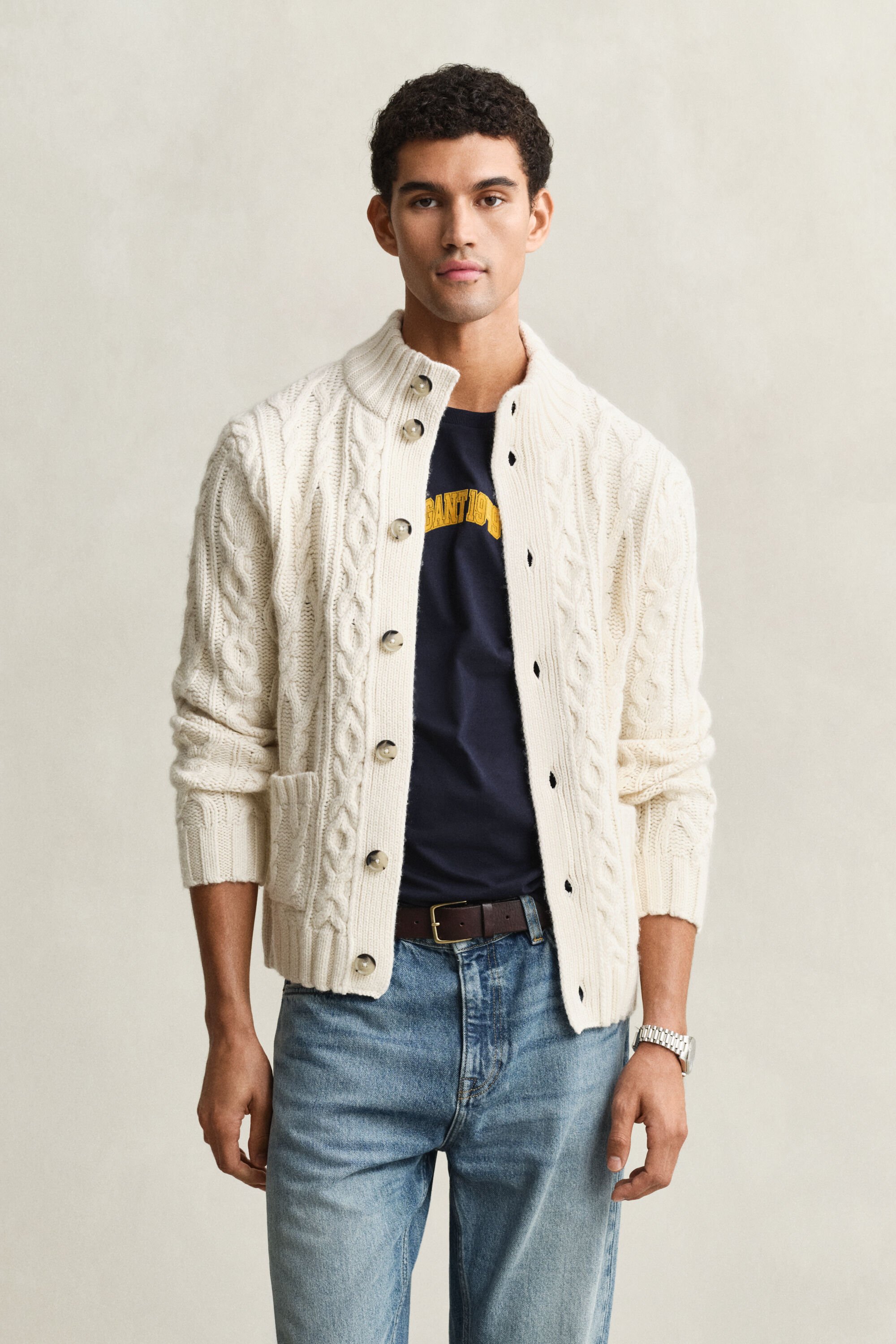 Cárdigan de punto de ochos