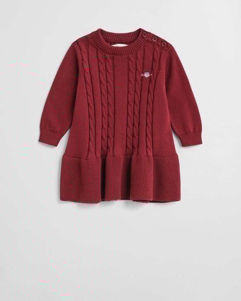 Vestido de punto de ochos de algodón Baby Girls