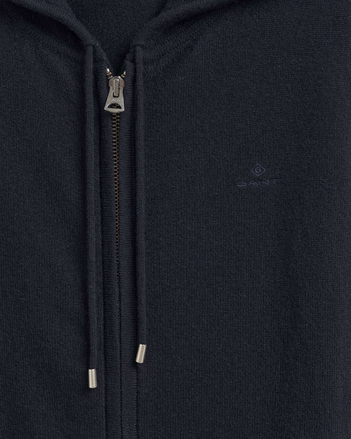 Sudadera con capucha y cremallera en lana de oveja muy fina