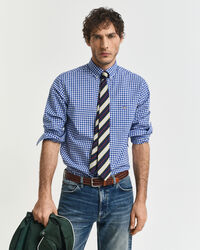 Camisa Regular Fit clásica de popelina a cuadros Vichy