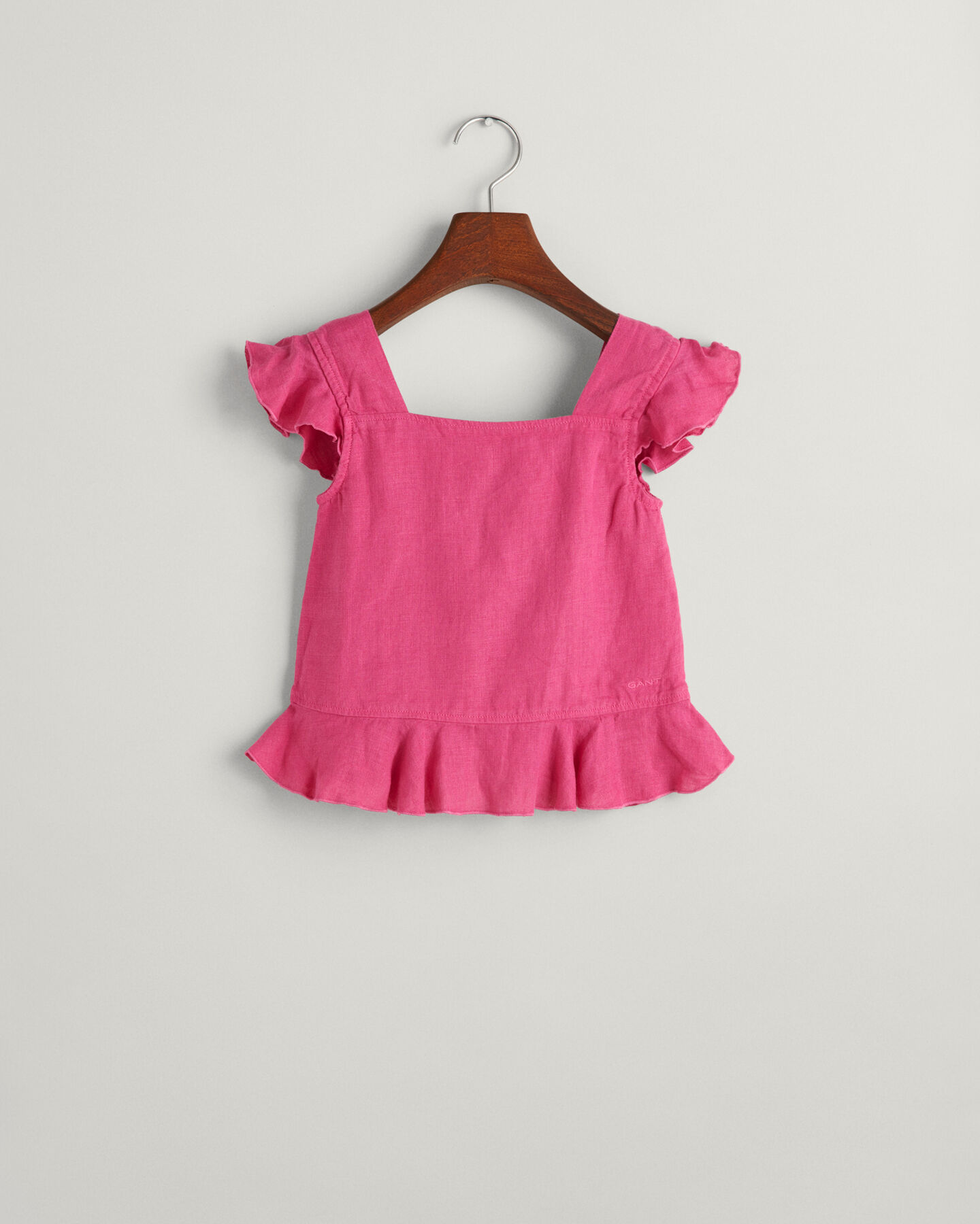 Top de lino con volantes Girls