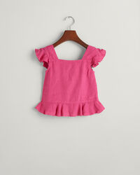 Top de lino con volantes Girls