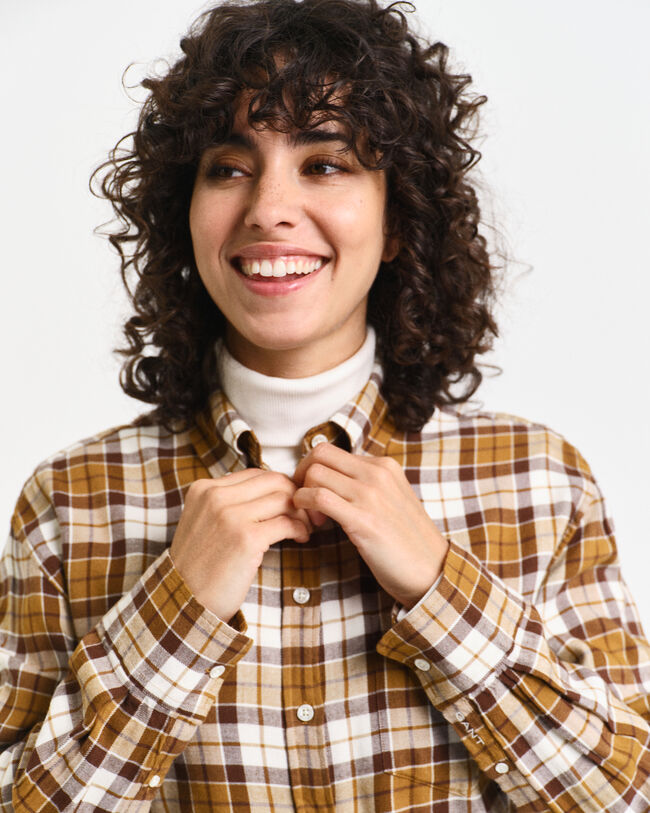 Camisa Relaxed Fit de franela a cuadros