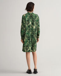 Vestido con cuello recto Paisley