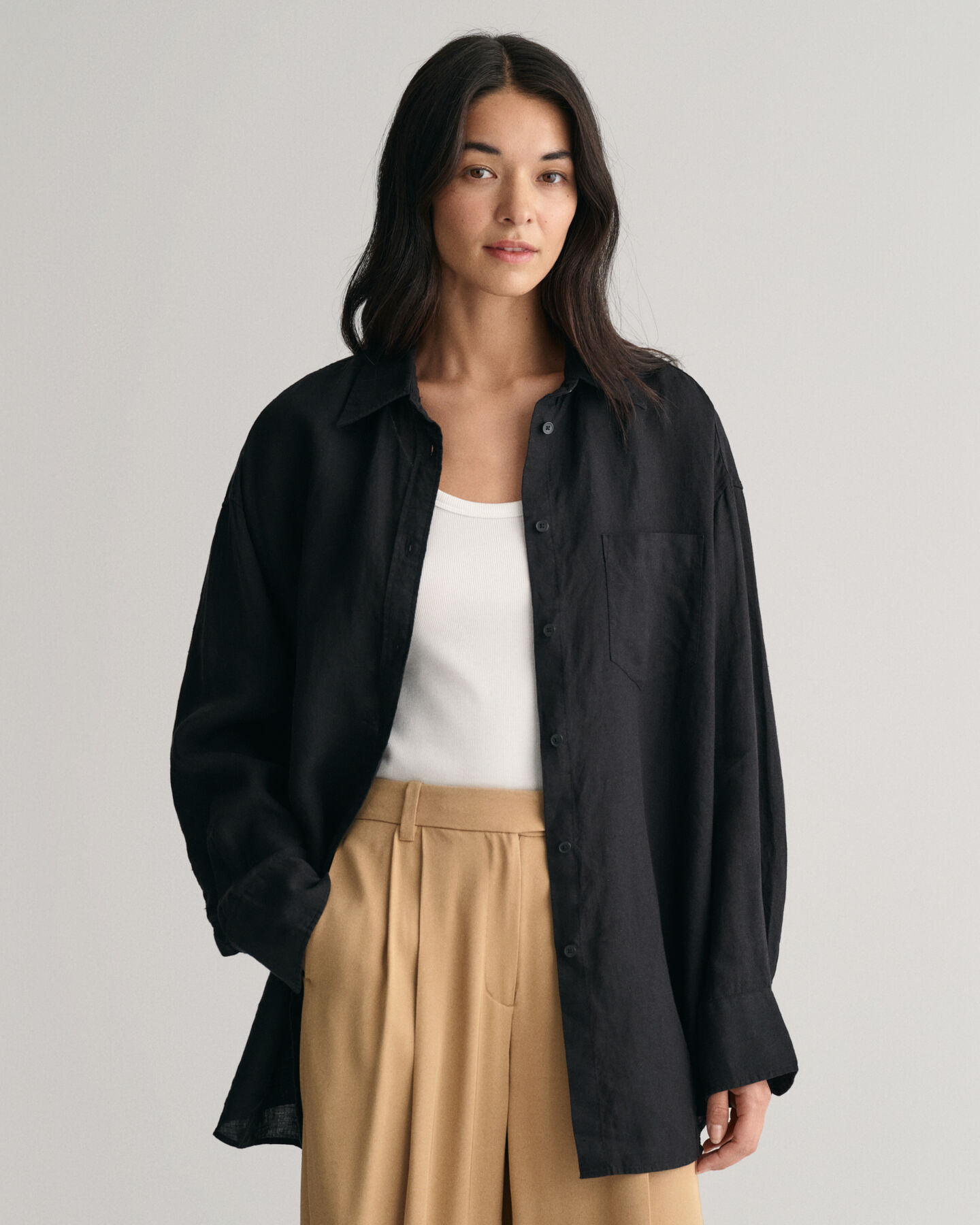 Camisa extragrande de lino