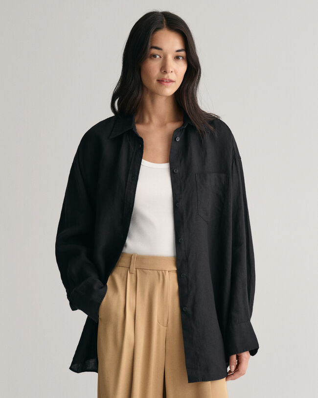 Camisa extragrande de lino