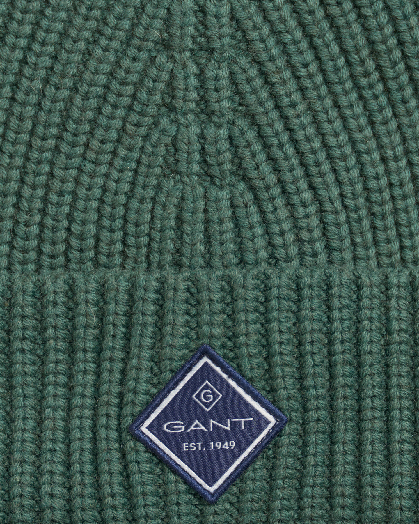 Gorro de punto de algod&oacute;n acanalado