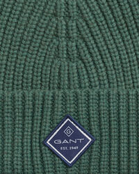 Gorro de punto de algod&oacute;n acanalado