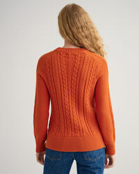 Jersey de cuello redondo con punto de ochos