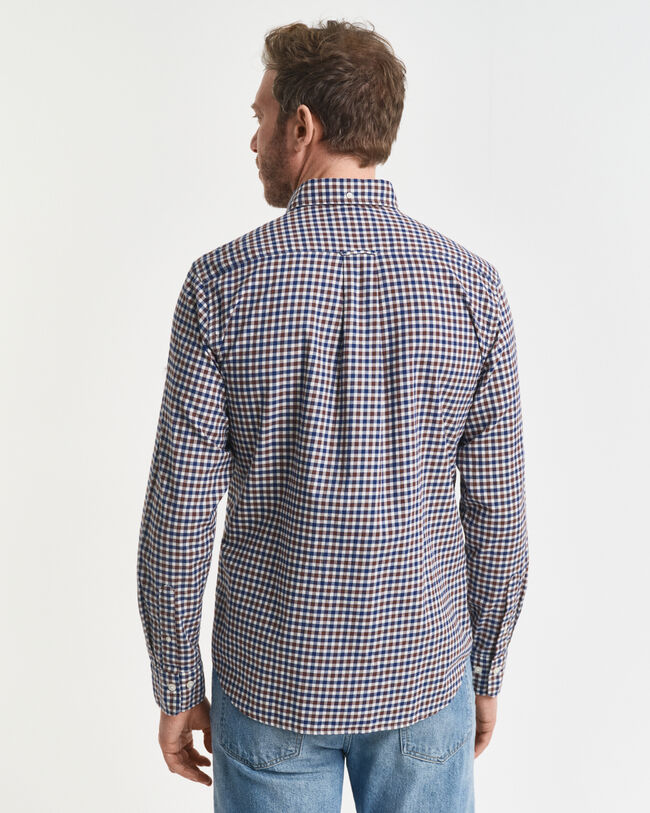 Camisa Regular Fit de sarga a cuadros Vichy