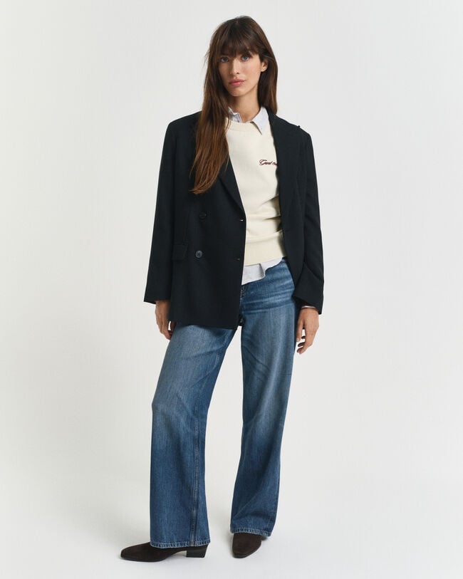 Jersey de cuello redondo con bloques de color