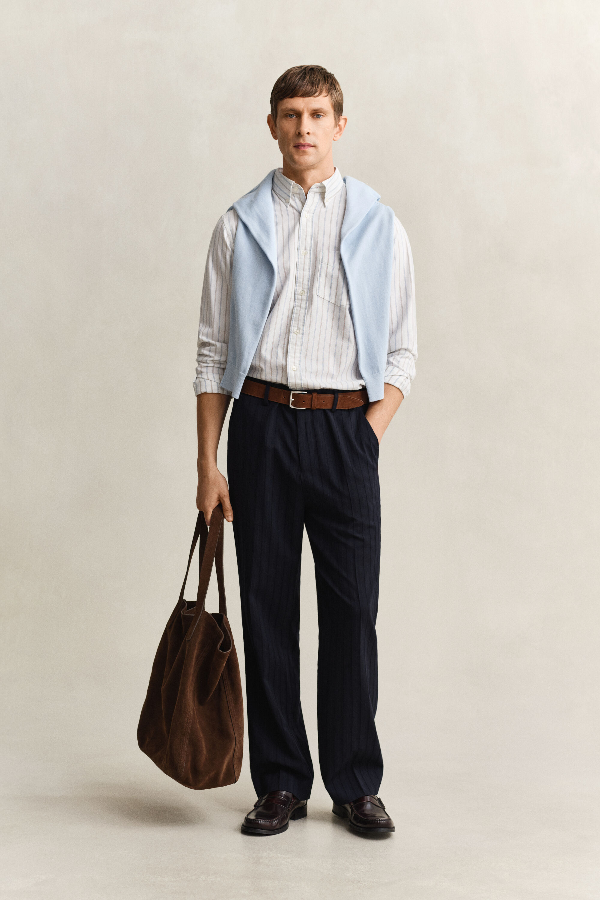 Camisa Oxford clásica a rayas