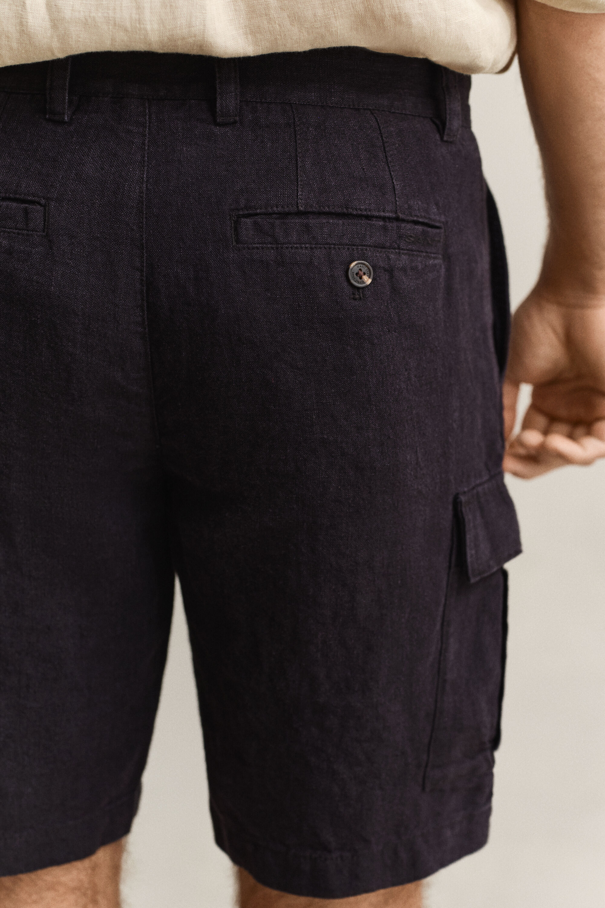 Pantalones cortos cargo de lino