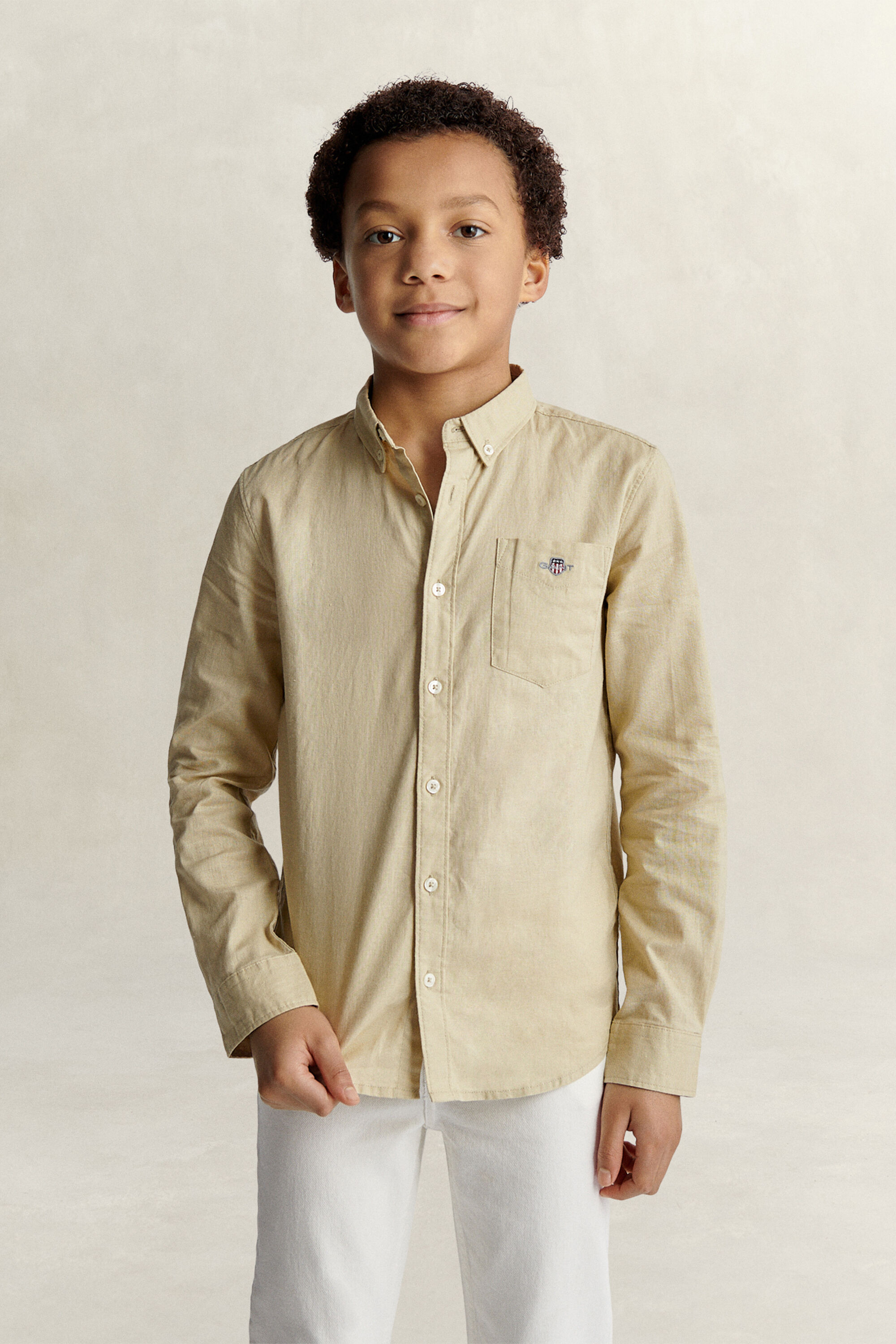 Camisa de mezcla de lino Teen Boys