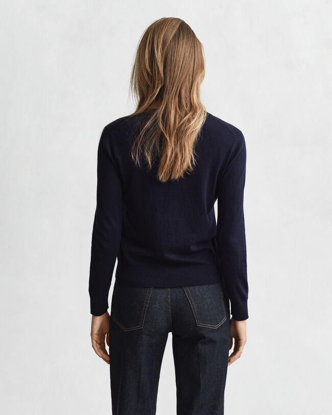 Cárdigan de punto ligero con cuello redondo