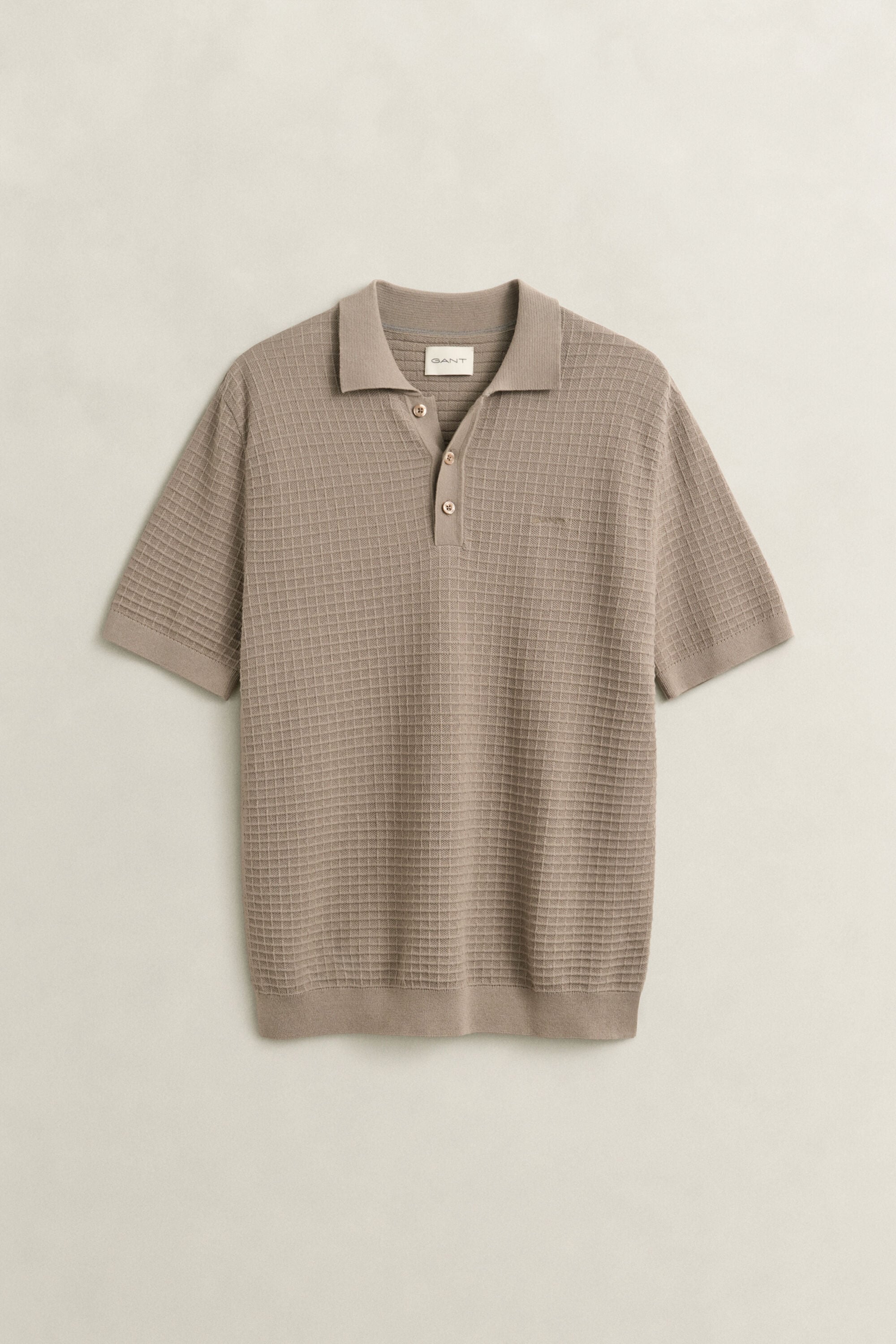 Jersey tipo polo con textura