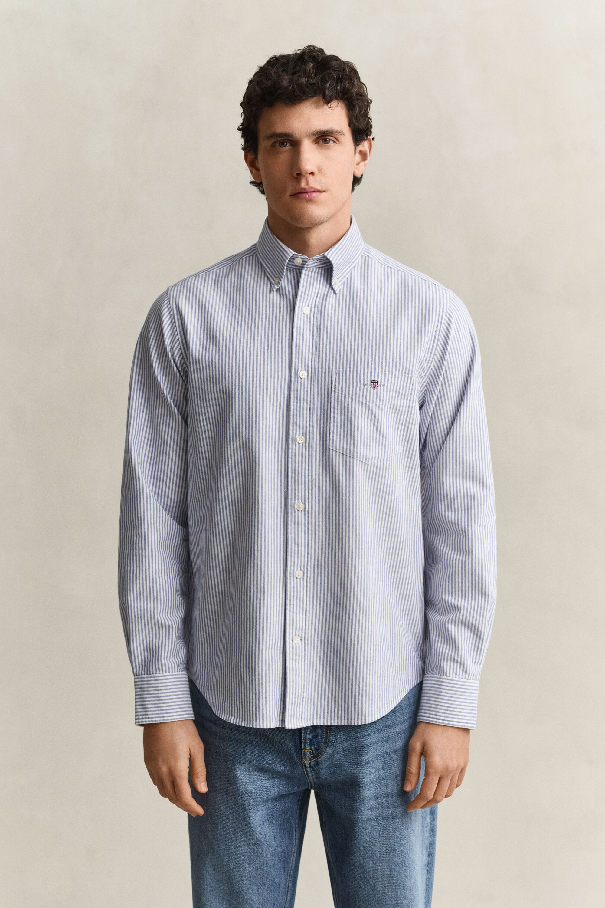 Camisa Oxford Regular Fit clásica de rayas