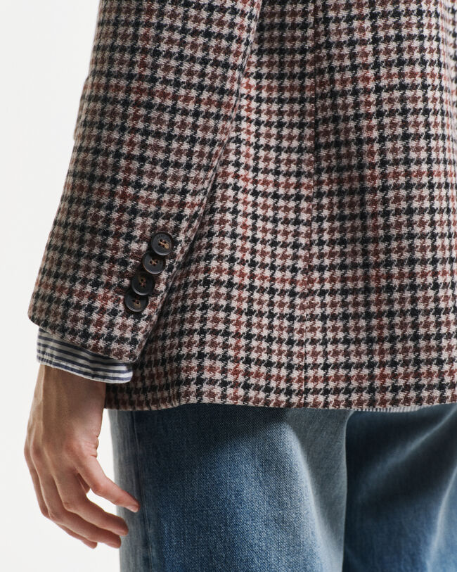 Americana Regular Fit con diseño de pata de gallo