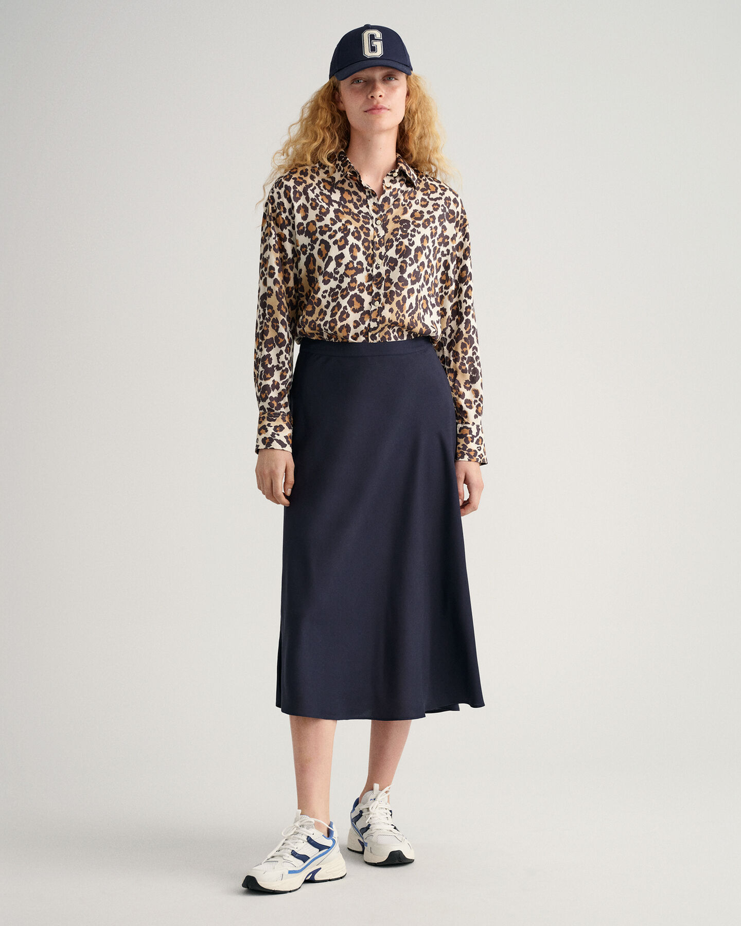 Camisa Relaxed Fit de modal con estampado de leopardo