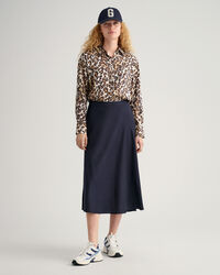 Camisa Relaxed Fit de modal con estampado de leopardo