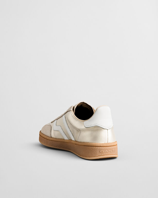 Zapatillas Cuzima de piel metalizada