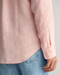 Camisa Regular Fit de lino a rayas