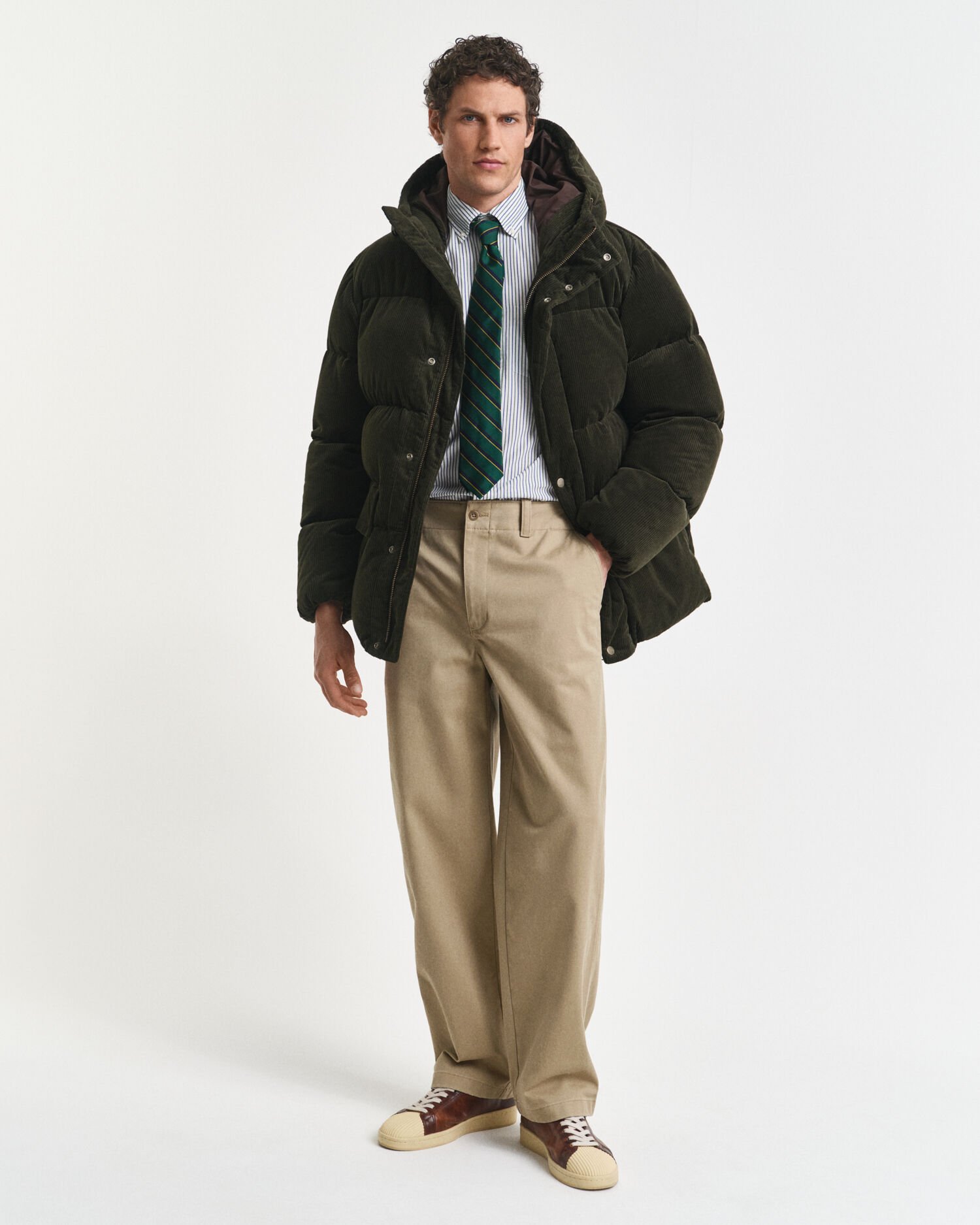 Camisa Regular Fit clásica de popelina a rayas