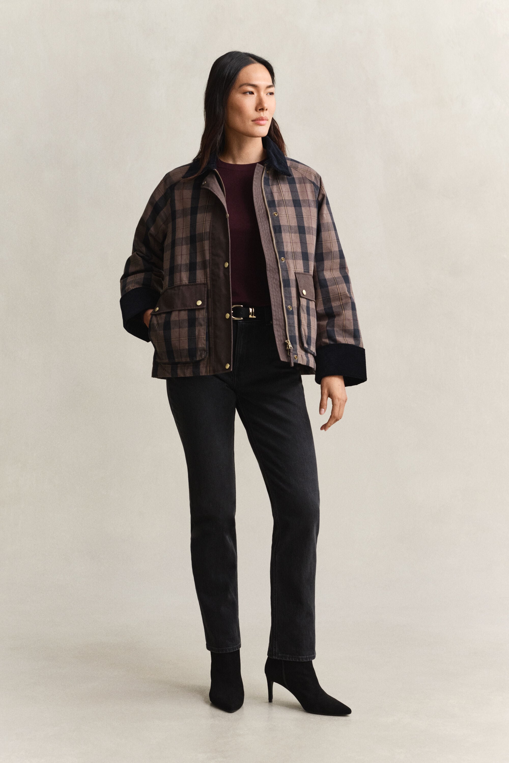 Jersey de lana merino extrafina con cuello redondo