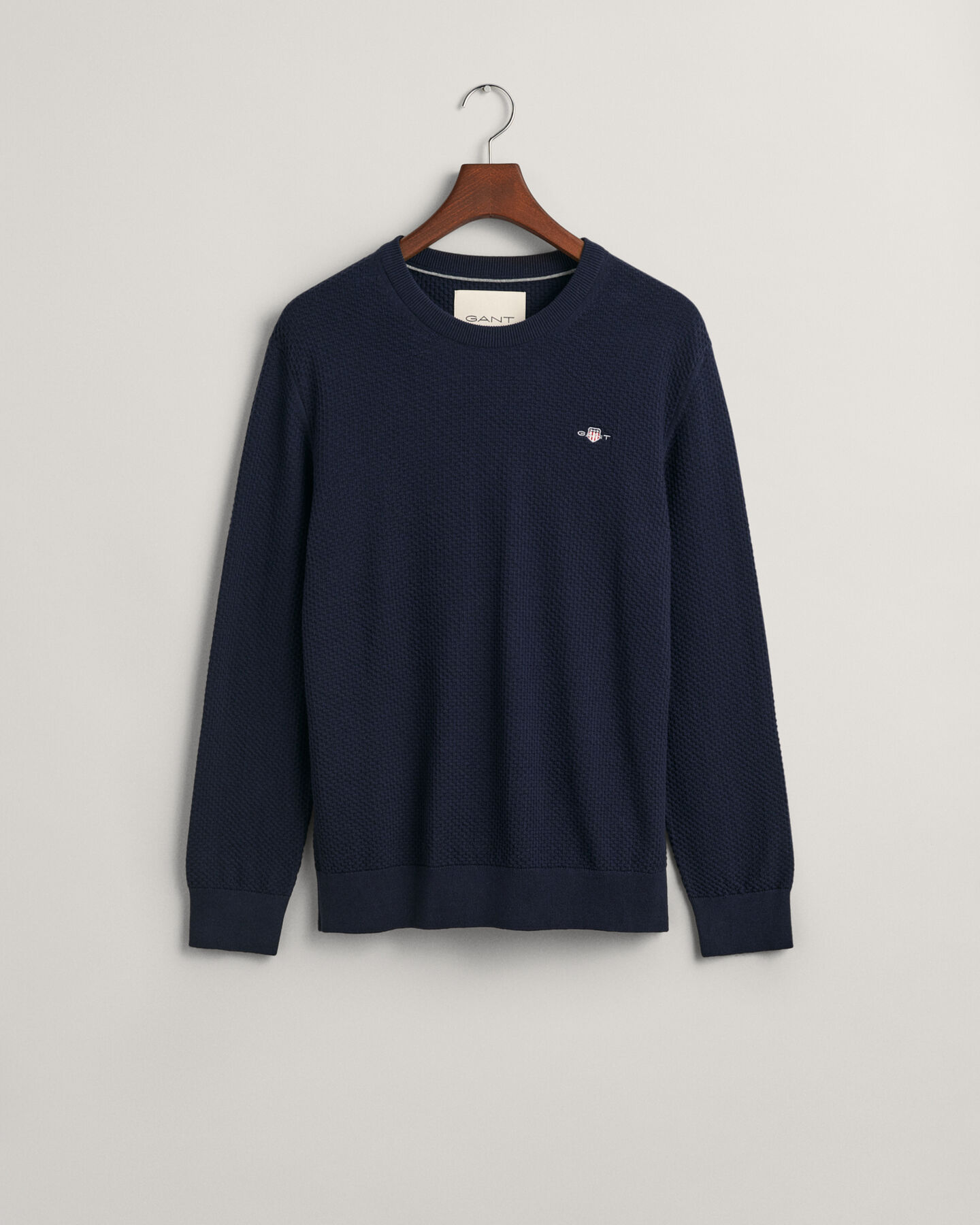 Jersey de cuello redondo de algod&oacute;n Structured