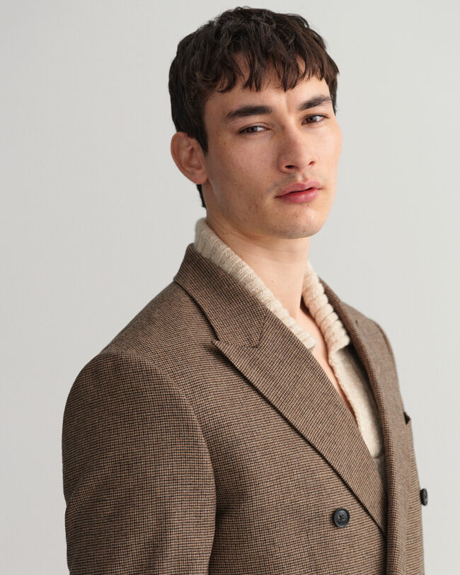 Americana de traje con estampado de pata de gallo