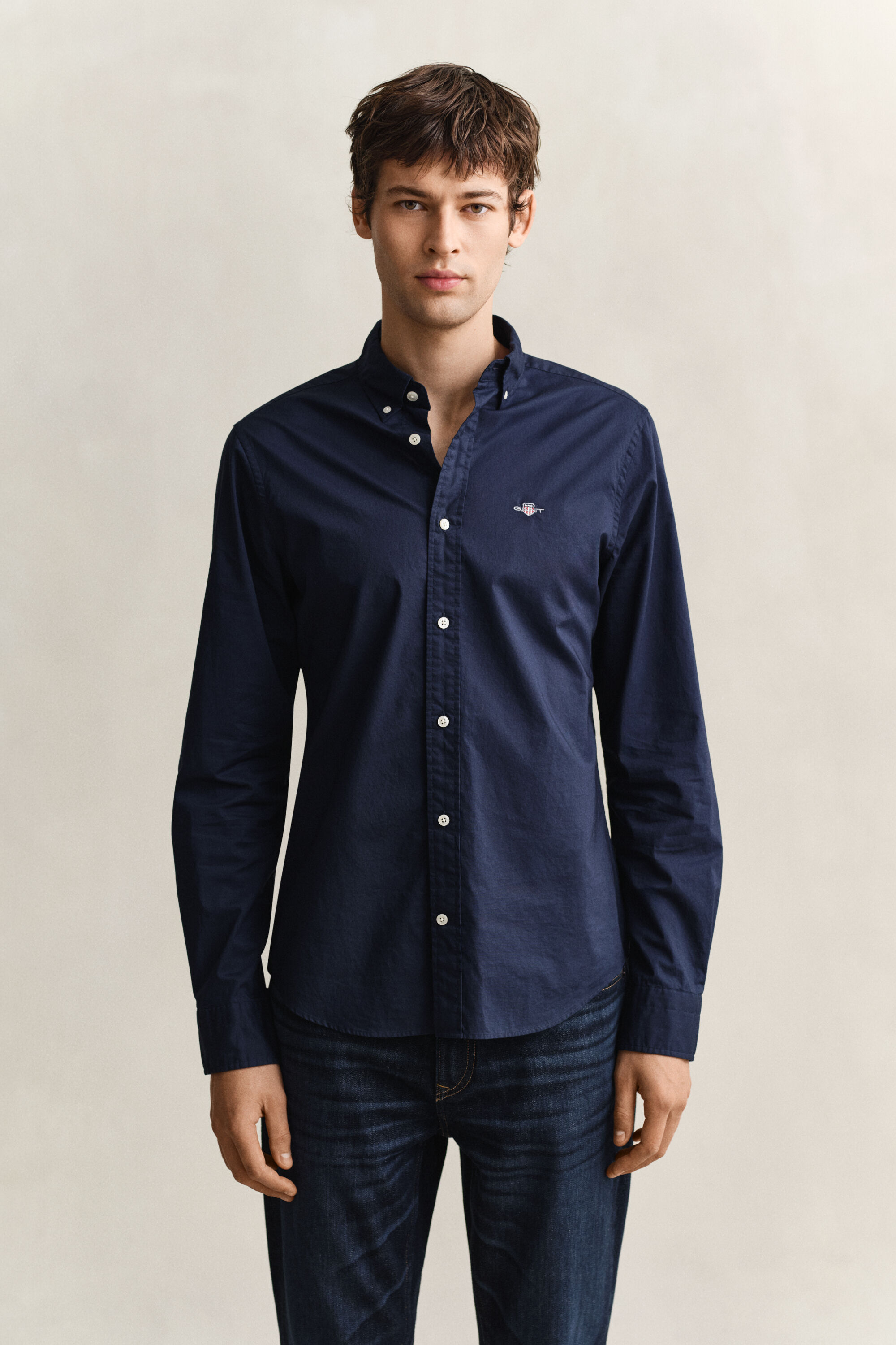 Camisa Slim Fit clásica de popelina