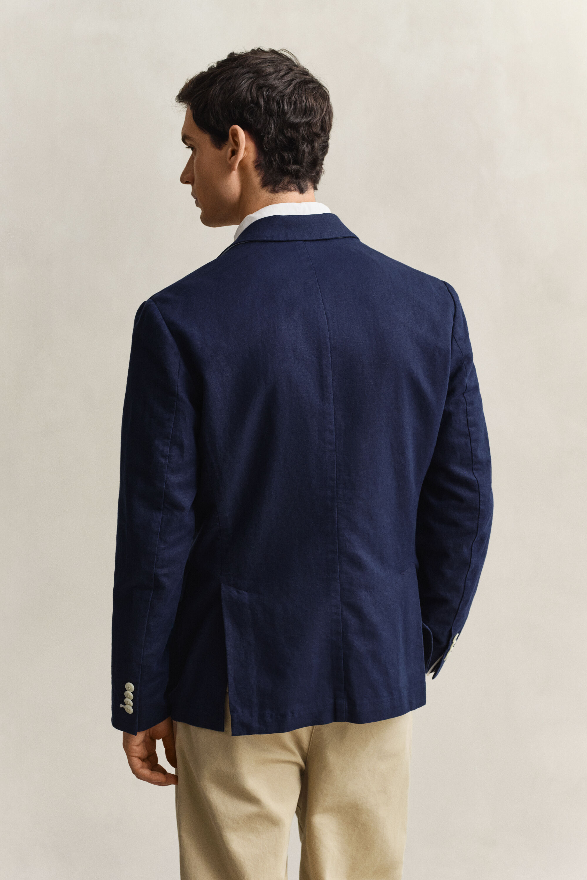 Chaqueta de traje en mezcla de algodón texturizado