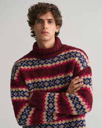 Jersey de cuello alzado Funnel Fair Isle
