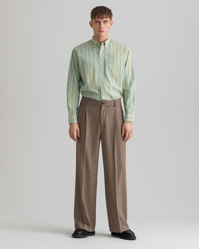 Pantalones de traje a cuadros con pinzas