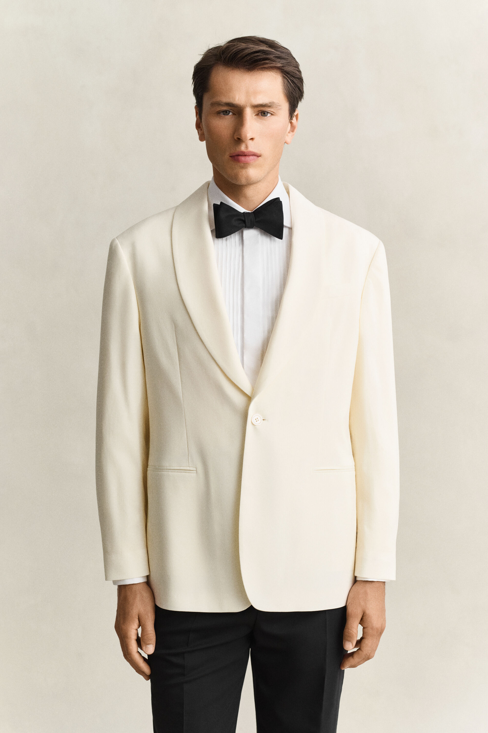 Chaqueta de esmoquin con cuello tipo chal
