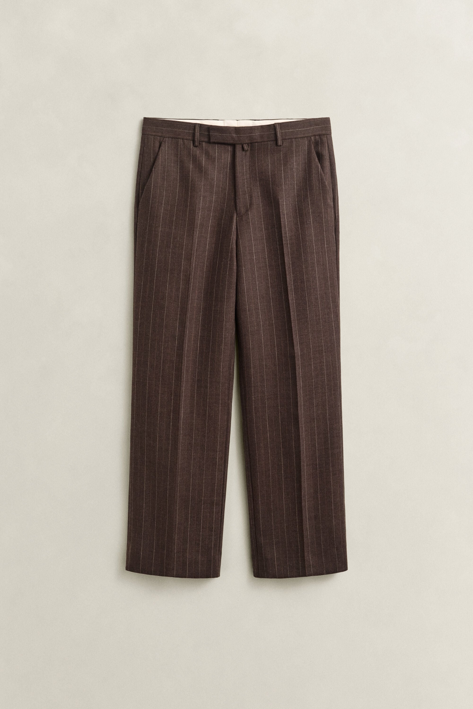 Pantalones de traje de lana con raya diplomática