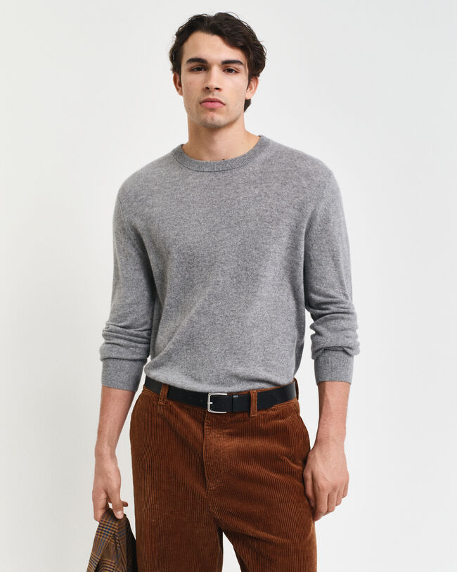 Jersey de cuello redondo en cachemir