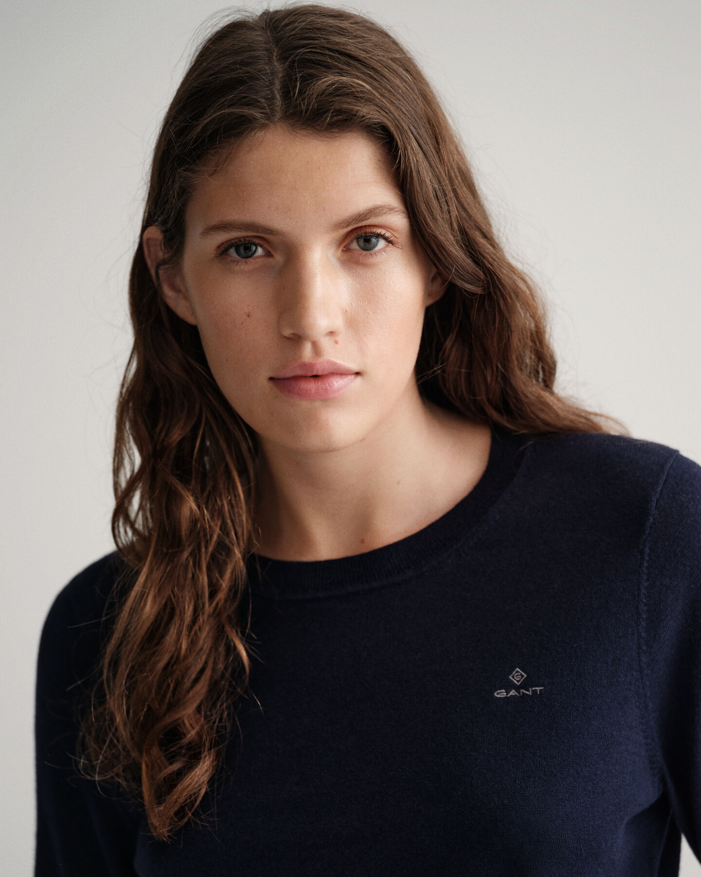 Jersey de cuello redondo en algod&oacute;n y cachemir